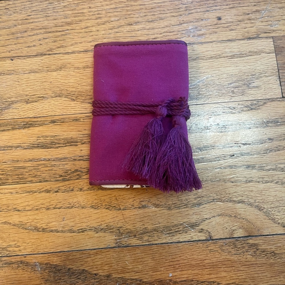 Sezane Plum Purple Tassel Wallet